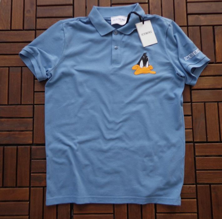 Мъжка поло тениска ICEBERG Daffy Duck Polo T-shirt Blue размери M, XL