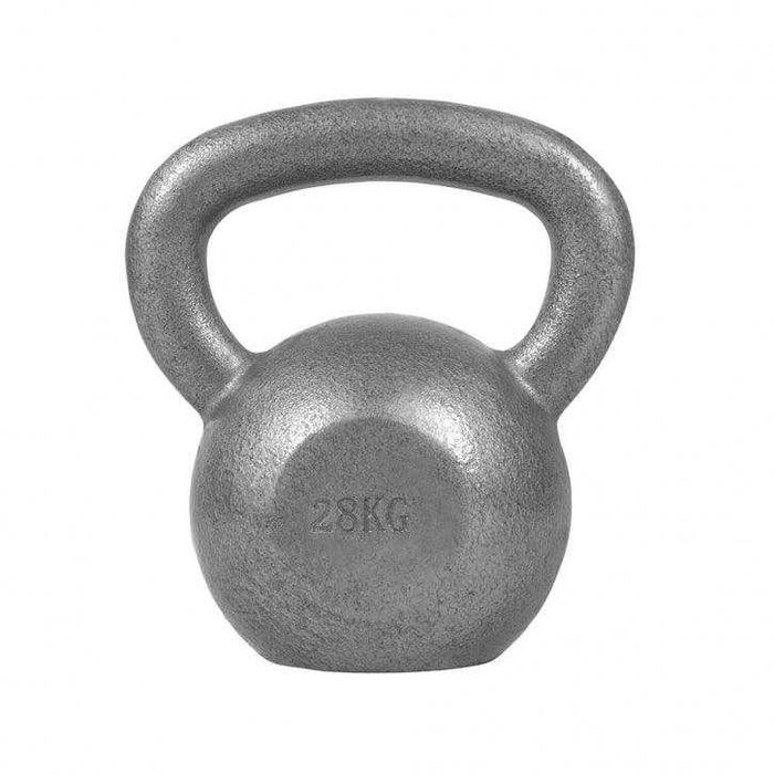Kettlebell din fier 28 kg Gorilla Sports, gri si negru