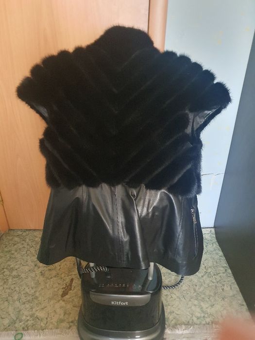 Продам жилет норка+кожа