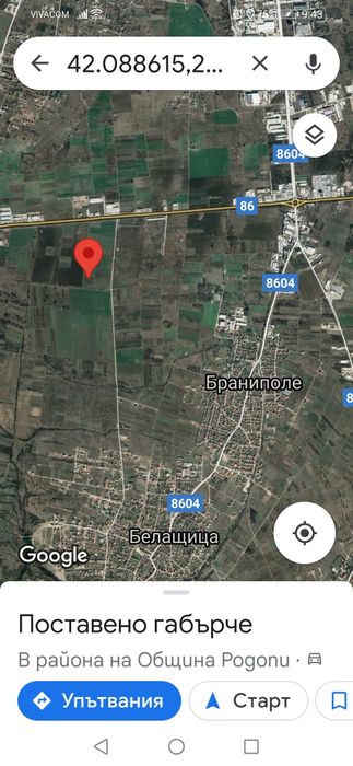 Продава се Парцел в с. Браниполе, Област Пловдив - 6100 кв.м за 50 €/кв.м - Снимка #1