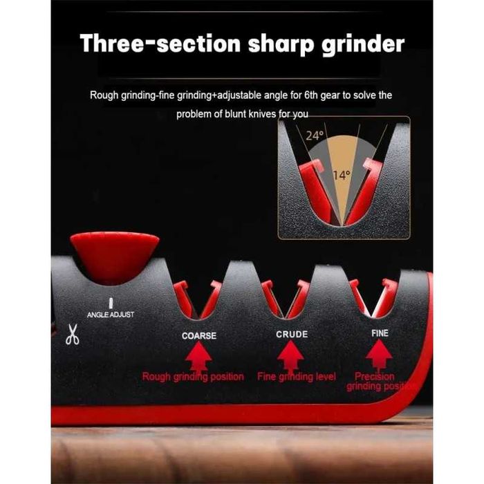 Точило за ножове и ножици с определяне на ъгъл и 3 секции, 20204983