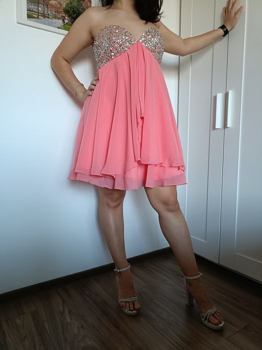 Rochie de ocazie corai, mărimea M