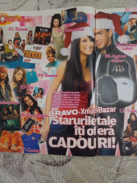 Vand revista Bravo decembrie 2006, completă, cu Mia&Miguel, CU POSTERE cu Charmed si Christina Aguilera & P.Diddy