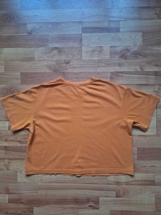 Tricou Champion Script Logo Mărimea M Portocaliu Oversized 100% Bumbac