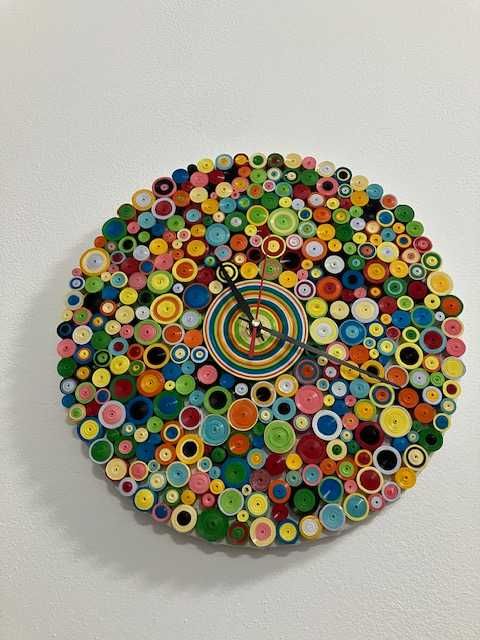 ceas de perete lucrat manual quilling