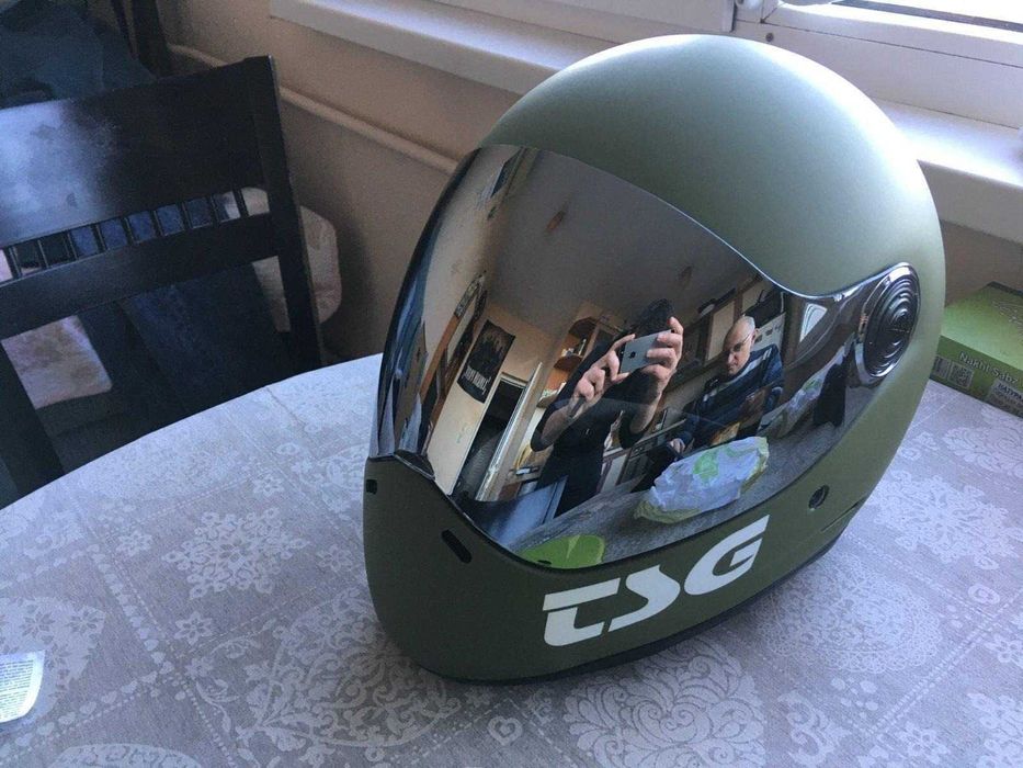 TSG Pass Pro Matt Olive Каска (Размер L)