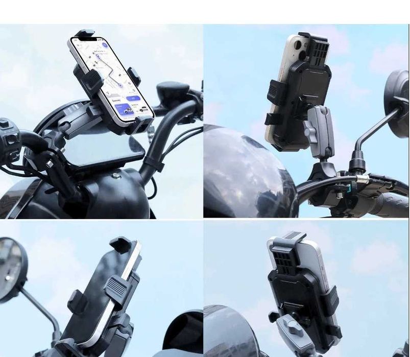 Стойка за телефон - 360 градуса подходяща за велосипед, мотор, скутер