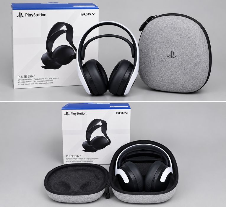 Căști wireless Sony PlayStation PULSE Elite PS5 + husă și cutie