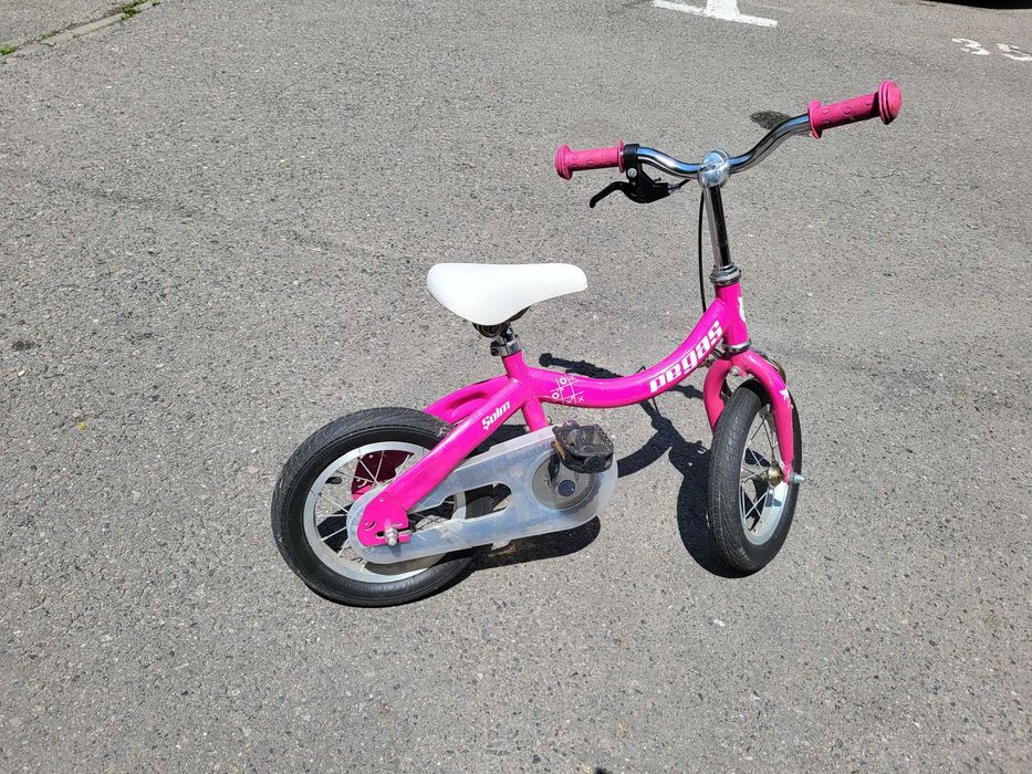 Vand bicicleta copii Pegas Soim roz cu roti ajutatoare