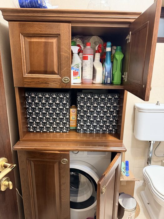 Masca clasica masina spalat cu dulap pentru depozitare