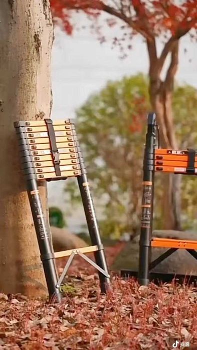 Лестница стремянка телескопическая одно секционная нарвон складная