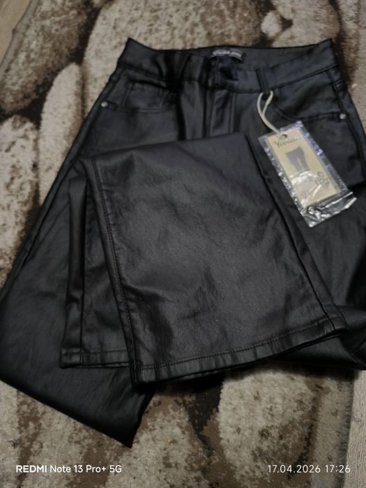 Pantaloni piele dama  evazati