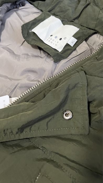 Зелено дамско дълго зимно яке- размер XL ново