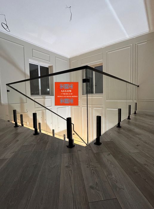 Стеклянные перила для лестниц