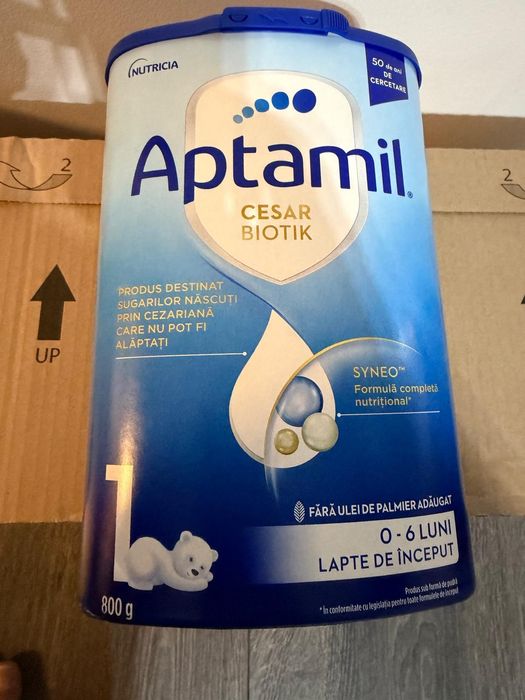 Aptamil CesarBiotik 1 lapte de la 0-6 luni-mai am doua cutii
