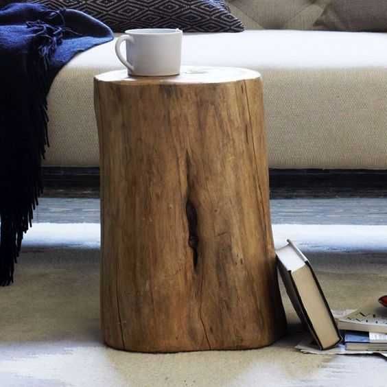Stump Table - Пън масичка Помощна кафе масичка маса хол спалня градина