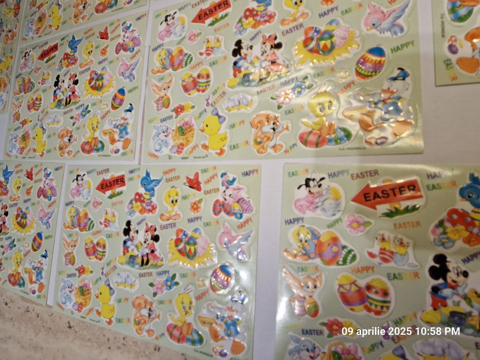 Autocolante, decoratiuni, figurine de Paste