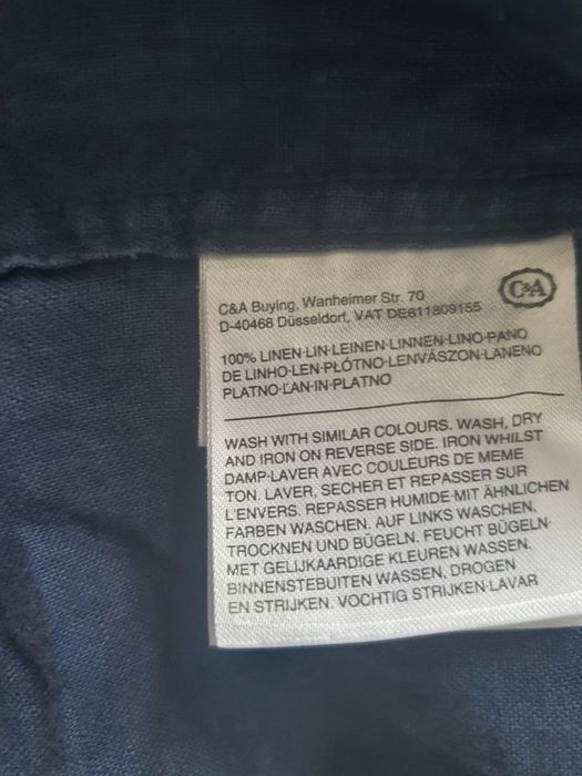 Cămașă bărbati  Canda Regular Fit 100% in L albastru închis premium vară maneca scurta