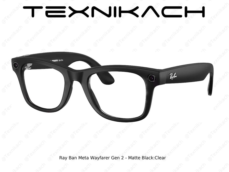 Новый • Ray Ban Meta Wayfarer (Gen 2) - Matte Black Clear • Доставка