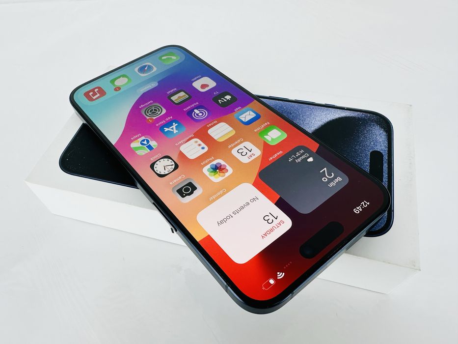Apple iPhone 15 Pro Max 256GB Blue Titanium Перфектен! Гаранция!