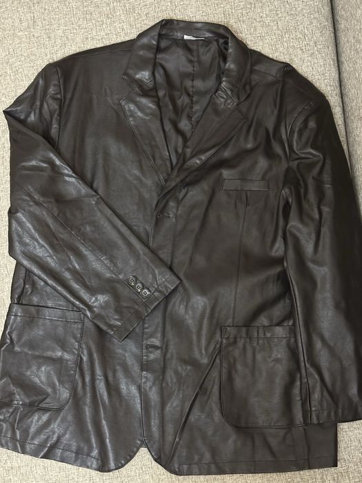 Мужской кожаный пиджак