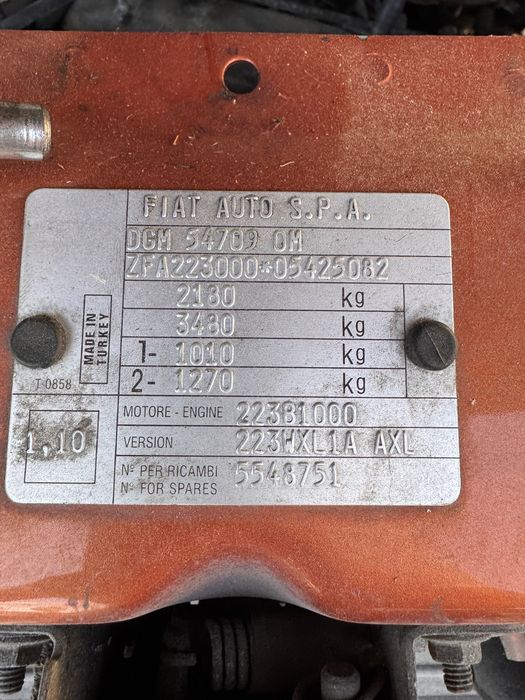 Дюзи от Fiat Doblo 1.9jdt