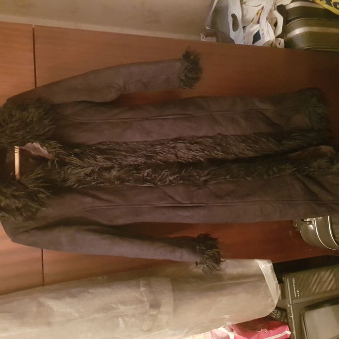 Дамско манто от естествен велур