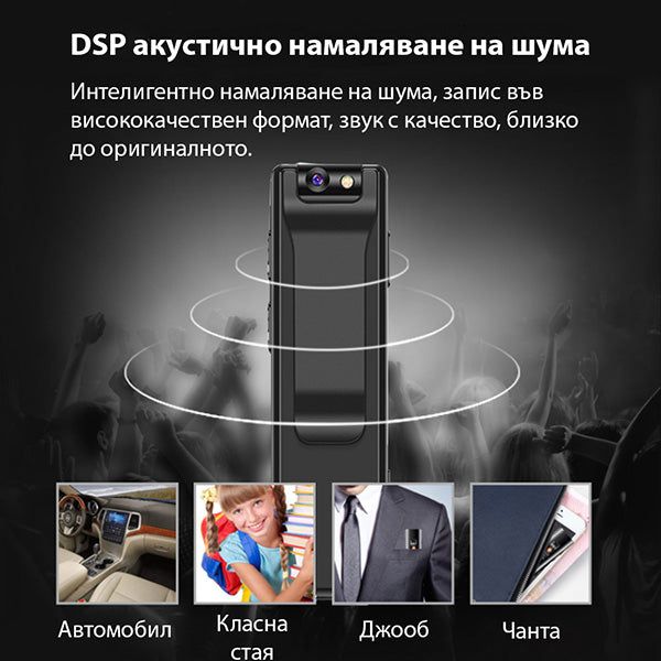 Ултракомпактен Гласов и Видеорекордер с LED Осветление /SK071/