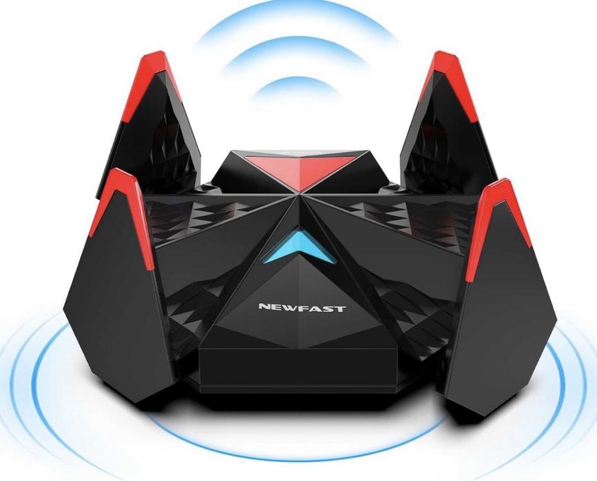 Adaptor NEWFAST WiFi 6E 5400Mbps PC USB 3.0 wireless 2.4/5/6GHz MU-MIMO Antene high-gain,Windows 10 11 WPA3 Dongle WiFi USB jocuri E-Sport