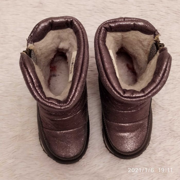 Сапоги дутыши на девочку, зима О357