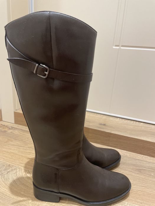 Hogl Кожени ботуши в тъмно кафяво