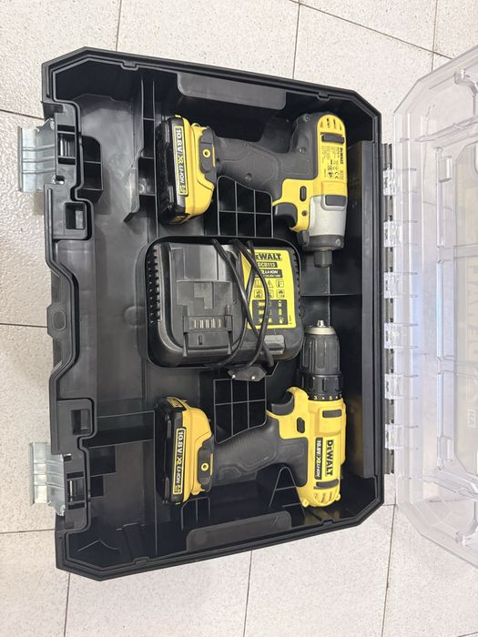 DeWalt DCK212D2T – комплект винтоверт + ударен гайковерт (като нов)