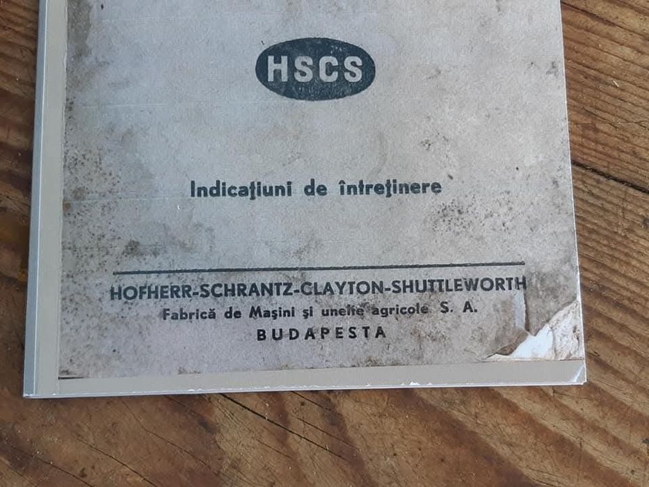 Tractor epocă, cartea tehnica, 1939