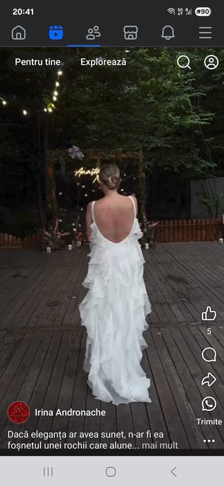 Rochie deosebita cu volane Irina Andronache