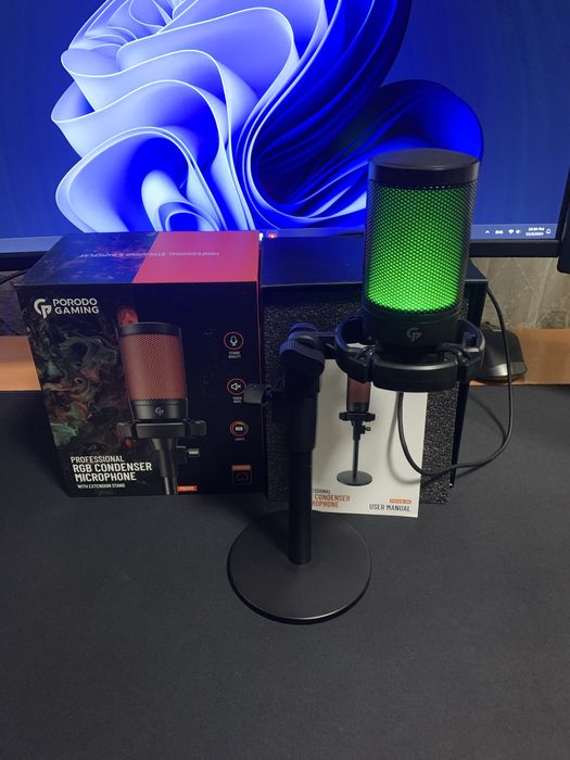 “Porodo RGB Gaming Mikrofon – Strimerlar uchun Professional Tanlov!”