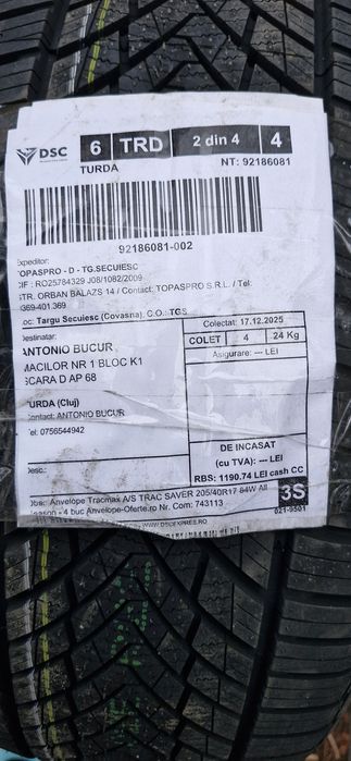 Cauciucuri noi all season 205/40ZR 17  84 W