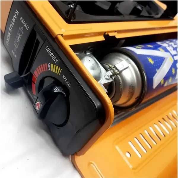 Преносим газов котлон комбиниран 2200w с пиезо запалване в куфар