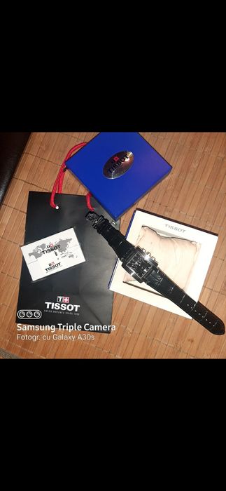 Ceas Premium placat Ag 975K, original Tissot T60, mecanism elvețian