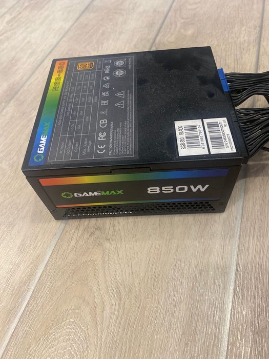 Блок питания 850w RGB GameMax 80plus Gold