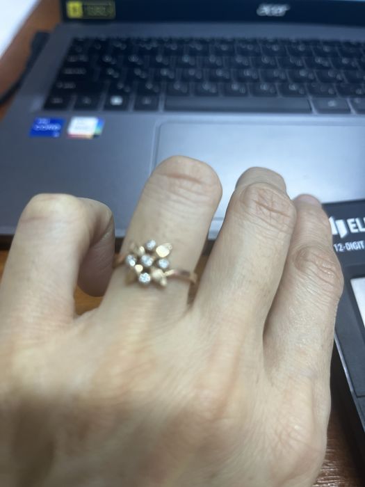 Кольцо золотое 16,5 размер