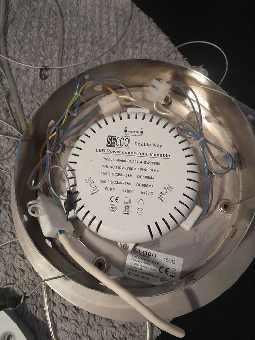 Candelabru  marca GLOBO cu cristale oval