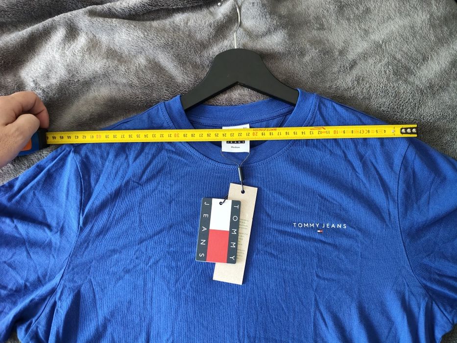 Tommy Jeans tricou bărbătesc albastru cu logo mic mărimea M nou origin