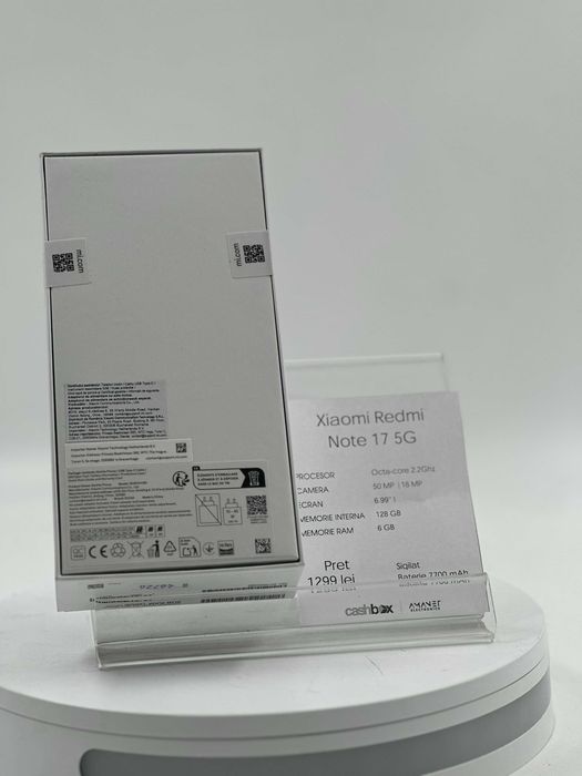 Xiaomi Redmi Note 17 5G 128GB 6GB RAM Garantie 24 Luni CashBox