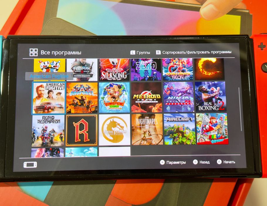 Switch oled,256гб,прошитый,Zelda,mario