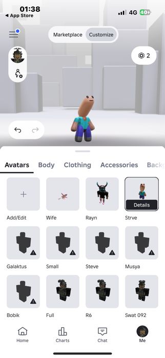 Продам аккаунт в игре роблокс