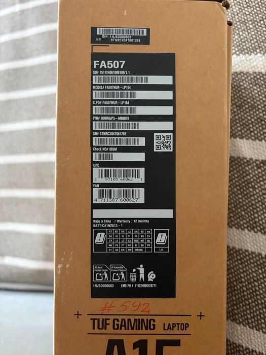 Asus Tuff Gaming rtx4050,Amd ryzen7 7434,16гб 4800/512гб накопитель