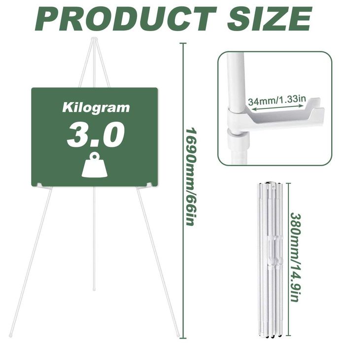 Голям телескопичен статив 169 см за художник сватба плакат изложба