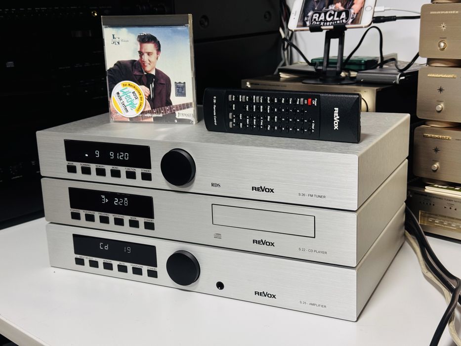 Linie audio-REVOX S25 amplifier,S22-CD,S26-Tuner RDS ,S28-telecomandă