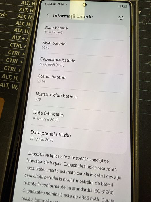 Samsung Galaxy S25 Ultra 256GB Baterie 97% Cutie