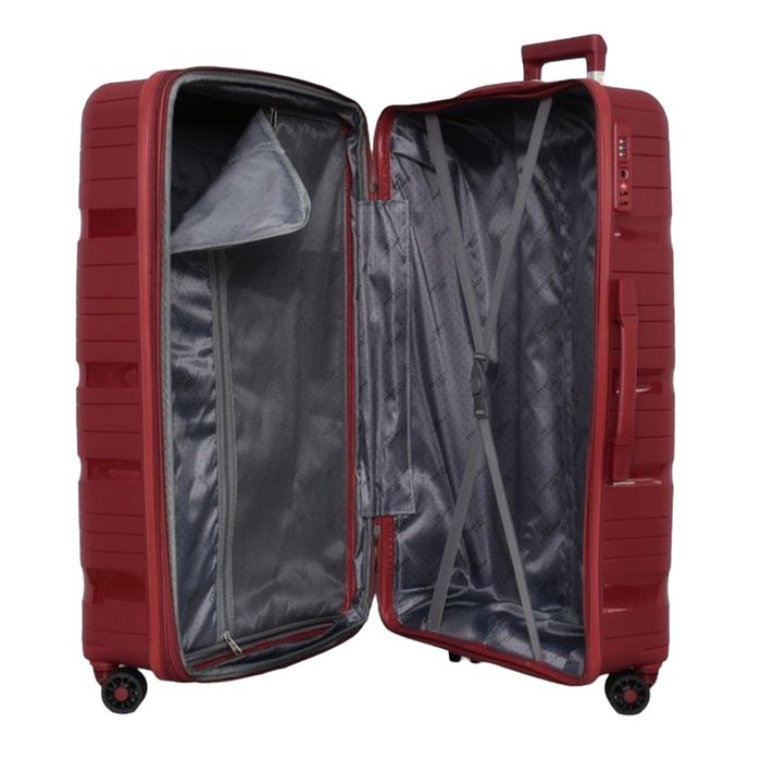 пътнически куфар комплект 3бр Полипропилен удароустойчив 4 колела 360°